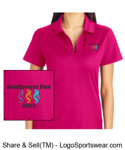 Southwest Fox 2023 Womens V-Neck Polo Design Zoom